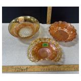 Carnival glass bowls