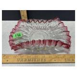 Vintage cranberry glass bowl