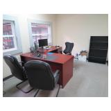 OFFICE SET, INCLUDES L-DESK, DESK CHAIR, 2 SIDE