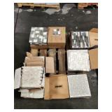 GROUP OF MOSAIC TILE, 12"X12" SHEETS, SILVER,