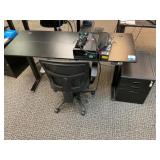 Height Adjustable Desk w/ Contents