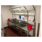 Stainless Steel 3 Compartment Sink