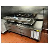 Gas Chargrill w/ Delfield 4 Drawer Refrigerated