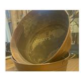 2 Large Copper Colored Ice Buckets