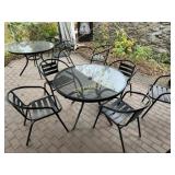 42" Glass Patio Table w/ 4 Chairs