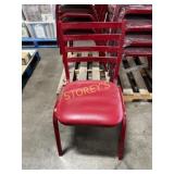 NEW Red Cushioned Metal Chair