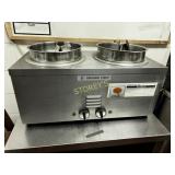 Grande Chef Dbl Soup Warmer w/ Baines & Lids