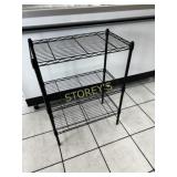 3 Tier Black Storage Rack ~23 x 13.5 x 31