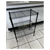 3 Tier Black Storage Rack ~23 x 13.5 x 31