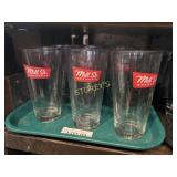 9 Mill Street Beer Glasses w/ Tray