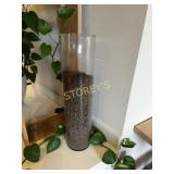 LG Glass vase w/ Coffee Beans ~5" x 24"