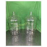 2 Glass Demi Johns / Jugs ~10 x 20