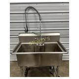 Magnum 2 Well S/S Sink w/ Pre Rinse Hose ~42x24