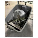 Tote w/ Asst Grinder & Mixer Parts & Attachments