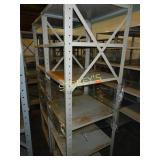 2 sections of industrial metal shelving, 24 "