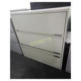 3-drawer lateral filing cabinet, 36 " wide x 18 "