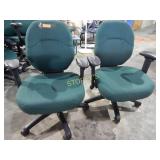 Green office chairs