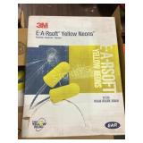 Box of 3M E-A-R Soft Yellow Neon Ear Plugs