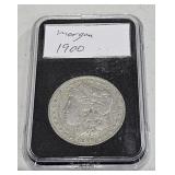 1900 P Silver Morgan $1 Dollar   Mounted