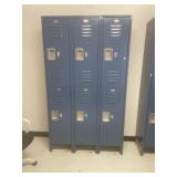 One Bank of 6 lockers