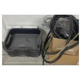 Heavy duty plastic trays and rubber hoses