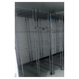 3 metal rolling racks