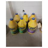 6 bottles of  assorted Zep floor products