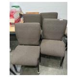 4 matching sitting heavy duty chairs