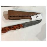 Sawmill Cutlery Knife in Leather Sheath