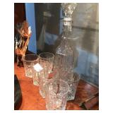 New Nottingham Decanter  And 6 Glasses w/ Box