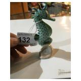 Herend Hungay Seahorse on Shell Figurine