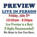 PREVIEW LIVE IN PERSON - Friday, July 5th