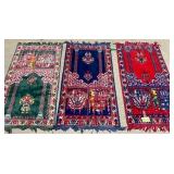 E - LOT OF 3 THROW RUGS (G197)