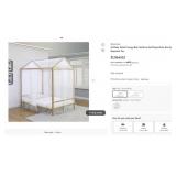 11 - HOLLISTER METAL CANOPY BED W/ MATTRESS