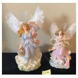 X - LOT OF 2 ANGEL FIGURINES (I94)