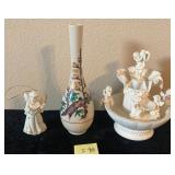 X - ANGEL ORNAMENT, VASE & CHERUB DECOR (I98)