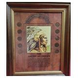 K - AMERICAN INDIAN COIN SET FRAMED (J70)