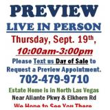 PREVIEW LIVE IN PERSON - Thursday, September 19th