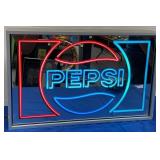 55 - NEON PEPSI SIGN 12X19" (F138)