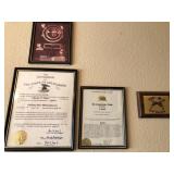 M - FRAMED CITATIONS & PLAQUES (C20)