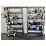 Q - 2 STORAGE SHELVING UNITS W/ CONTENTS (G1)