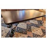 T - WOOD-TOP COFFEE TABLE W/ METAL BASE (L24)