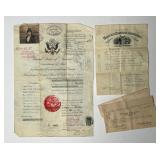 TWO ANTIQUE UNITED STATES DOCUMENTS (B40)