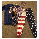 V - PATRIOTIC SHIRT, PANTS & SUSPENDERS (M32)