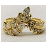 14KT YELLOW GOLD 1.35CT DIAMOND RING