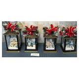 11 - 4 CHRISTMAS VILLAGE DECOR LANTERNS (D167)