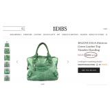 PP - BALENCIAGA DISTRESSED GREEN LEATHER BAG (10)