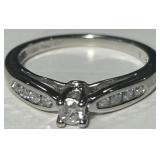 10KT WHITE GOLD DIAMOND RING 2.00GRS