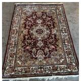 F - HAND MADE SILK ORIENTAL RUG 4