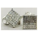 18KT WHITE GOLD 2.10CT DIAMOND EARRINGS